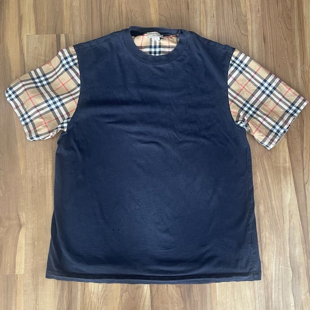 Burberry Nova Check Black T-shirt Tee Shirt M Medium Tshirt